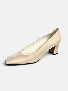 Stuart Weitzman Anna Oyster Sparkle Dress Pumps Heels Womens Sz 8
